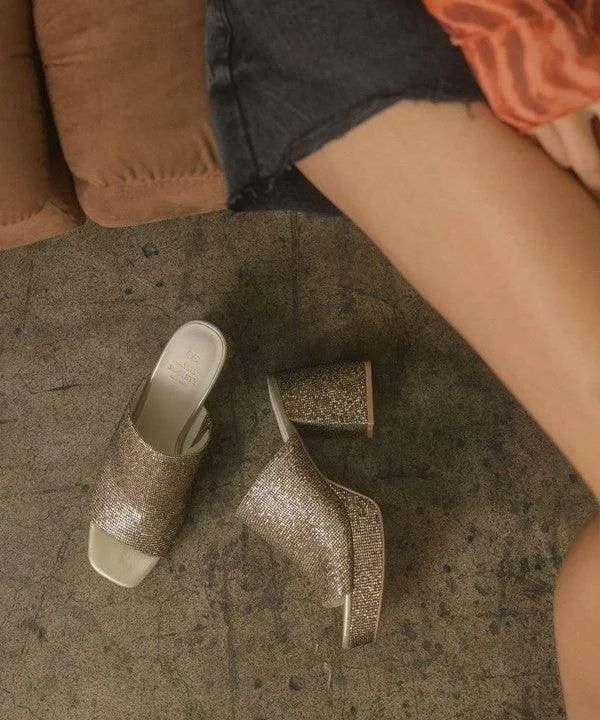 Womens Shoes Style No. Crystal - Sparkling Platform Slide